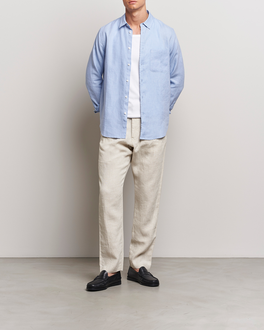 Homme | Pantalons | NN07 | Bill Pleated Linen Trousers Oat