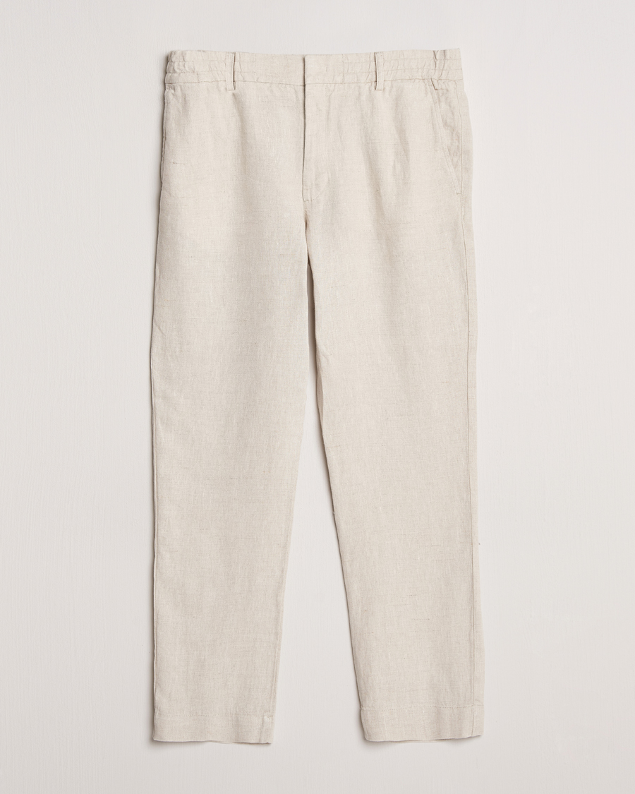 Homme | Pantalons | NN07 | Billie Linen Drawstring Trousers Oat