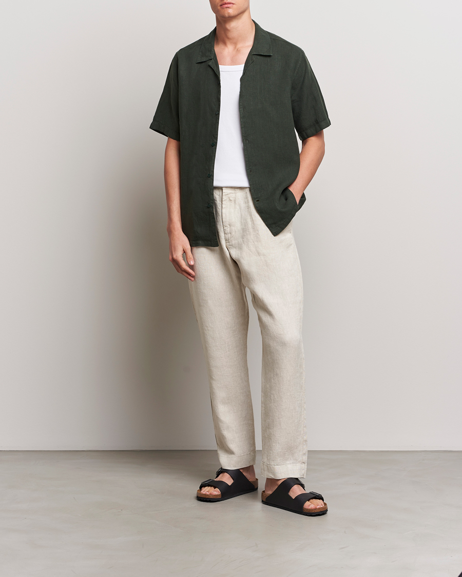 Homme | Pantalons | NN07 | Billie Linen Drawstring Trousers Oat