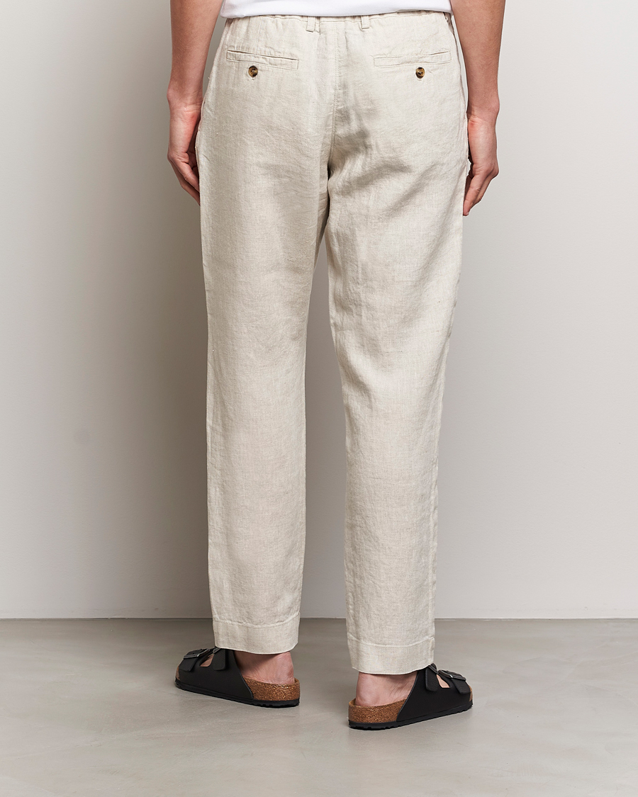 Homme | Pantalons | NN07 | Billie Linen Drawstring Trousers Oat