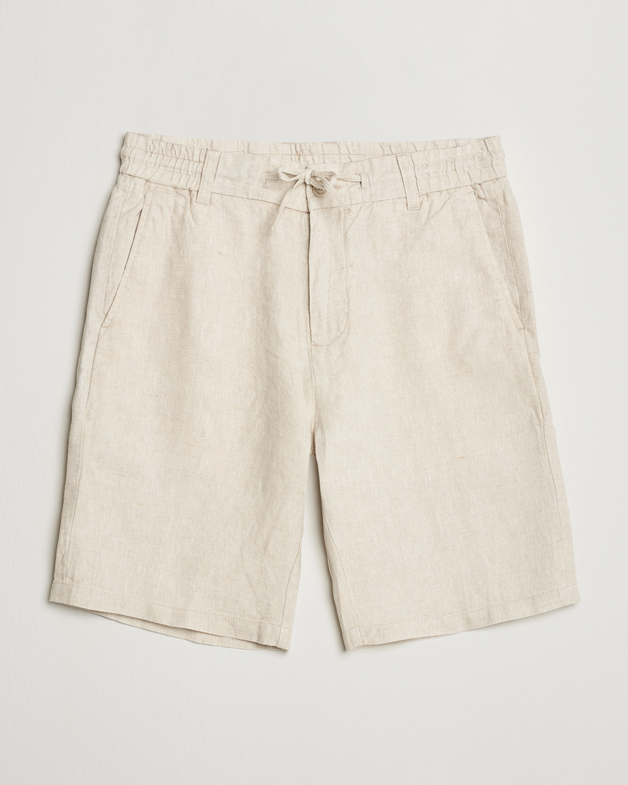Homme | Shorts | NN07 | Seb Linen Drawstring Shorts Oat