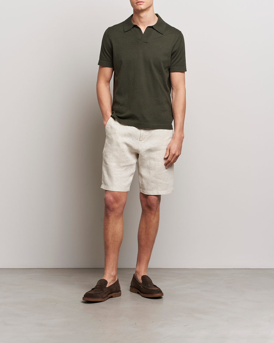 Homme | Shorts | NN07 | Seb Linen Drawstring Shorts Oat