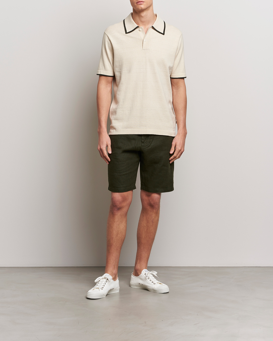 Homme | Shorts | NN07 | Crown Linen Shorts Rosin Green