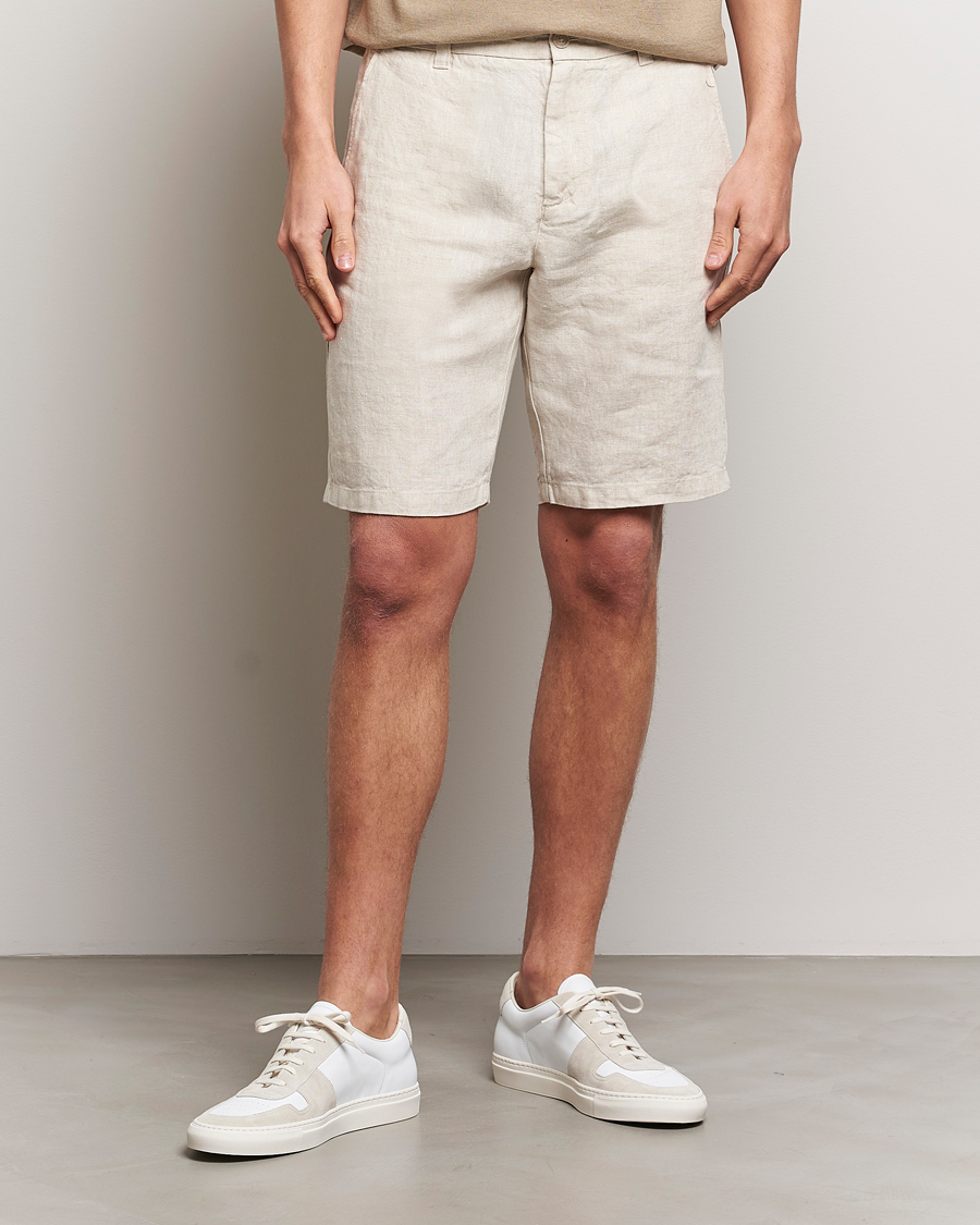 Homme | Nouveautés | NN07 | Crown Linen Shorts Oat