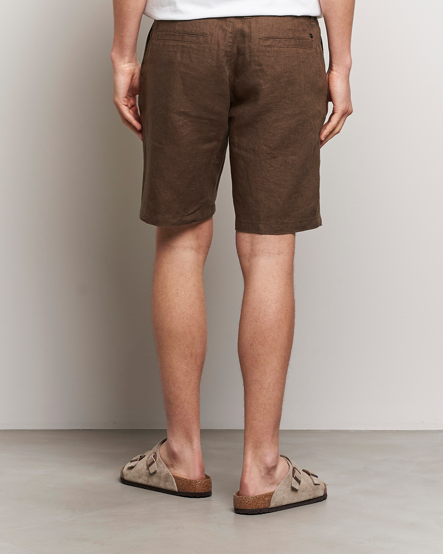 Homme | Shorts | NN07 | Crown Linen Shorts Cocoa Brown