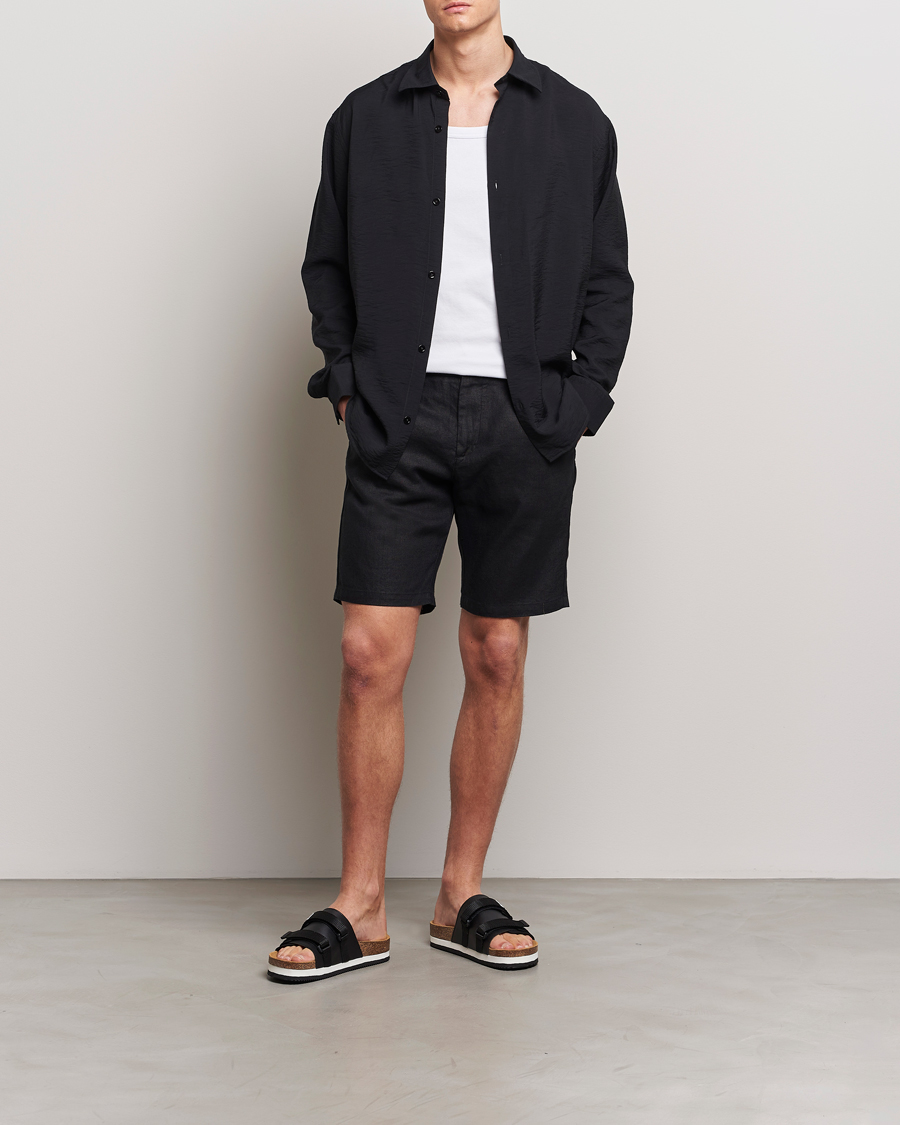 Homme | Shorts | NN07 | Crown Linen Shorts Black