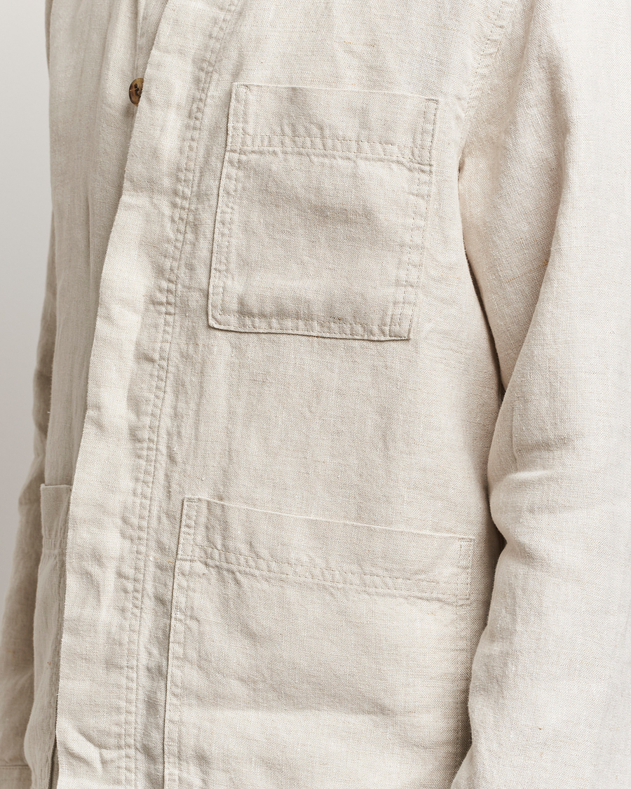 Homme | Chemises | NN07 | Olav Linen Overshirt Oat