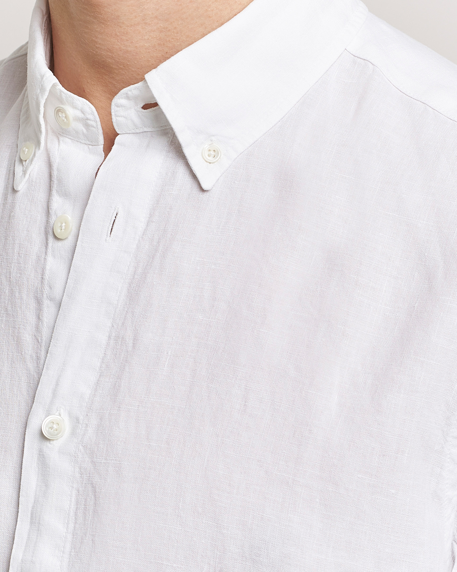 Homme | Chemises | NN07 | Arne Linen Short Sleeve Shirt White