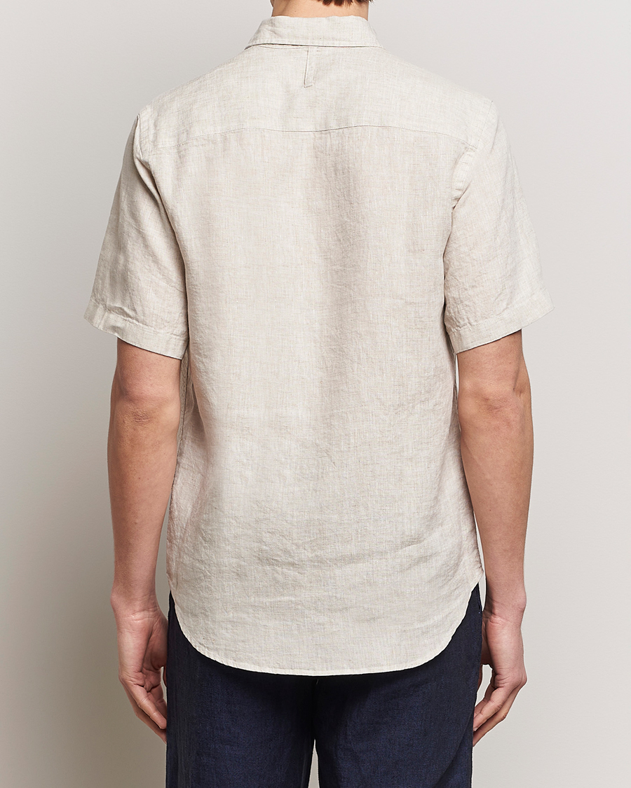 Homme | Chemises | NN07 | Arne Linen Short Sleeve Shirt Oat