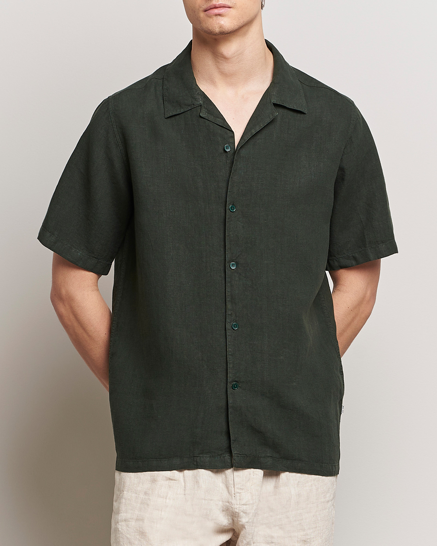 Homme | Casual | NN07 | Julio Linen Resort Shirt Rosin Green