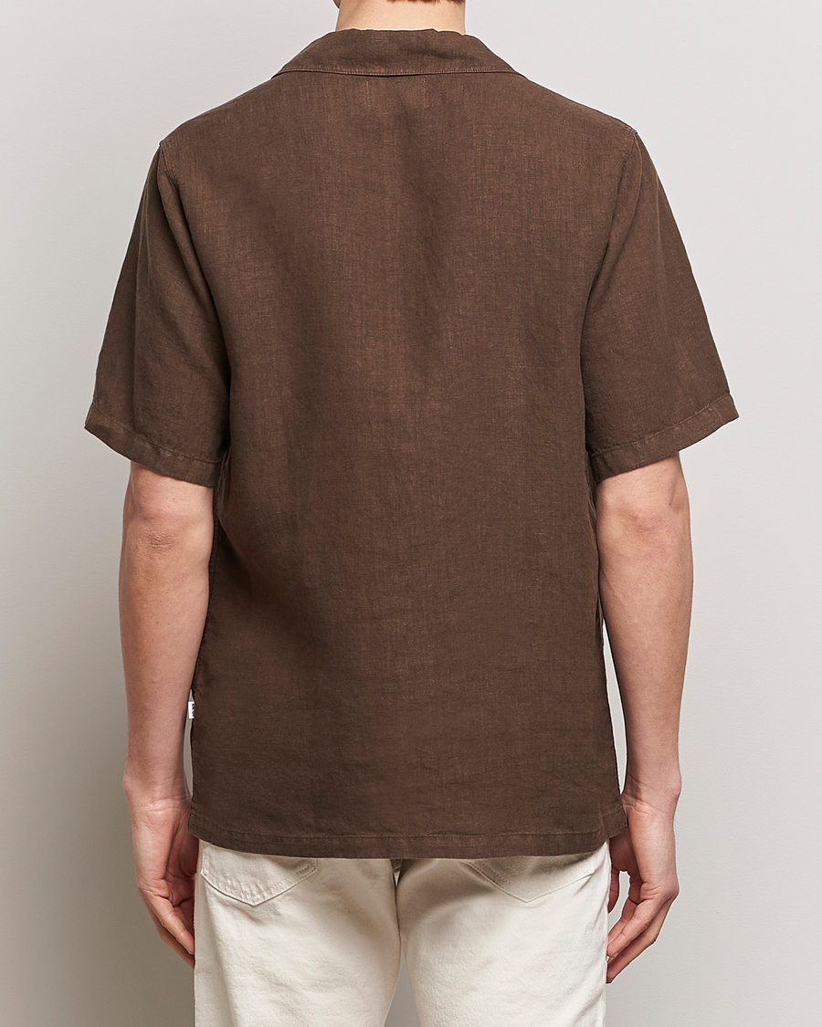 Homme | Chemises | NN07 | Julio Linen Resort Shirt Cocoa Brown