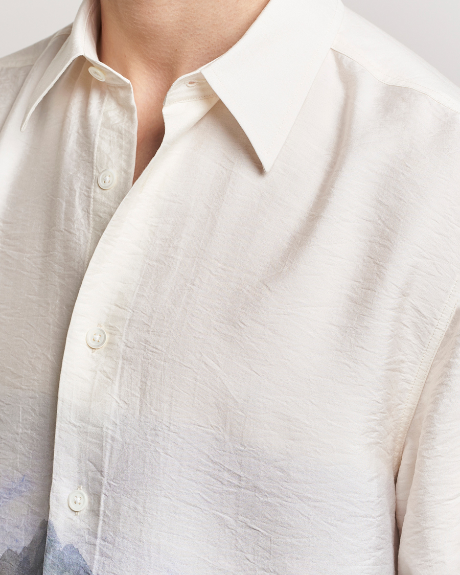 Homme | Chemises | NN07 | Quinsy Printed Short Sleeve Shirt White Multi