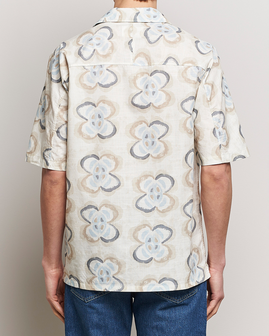 Homme | Chemises | NN07 | Ole Printed Short Sleeve Shirt Ecru Multi