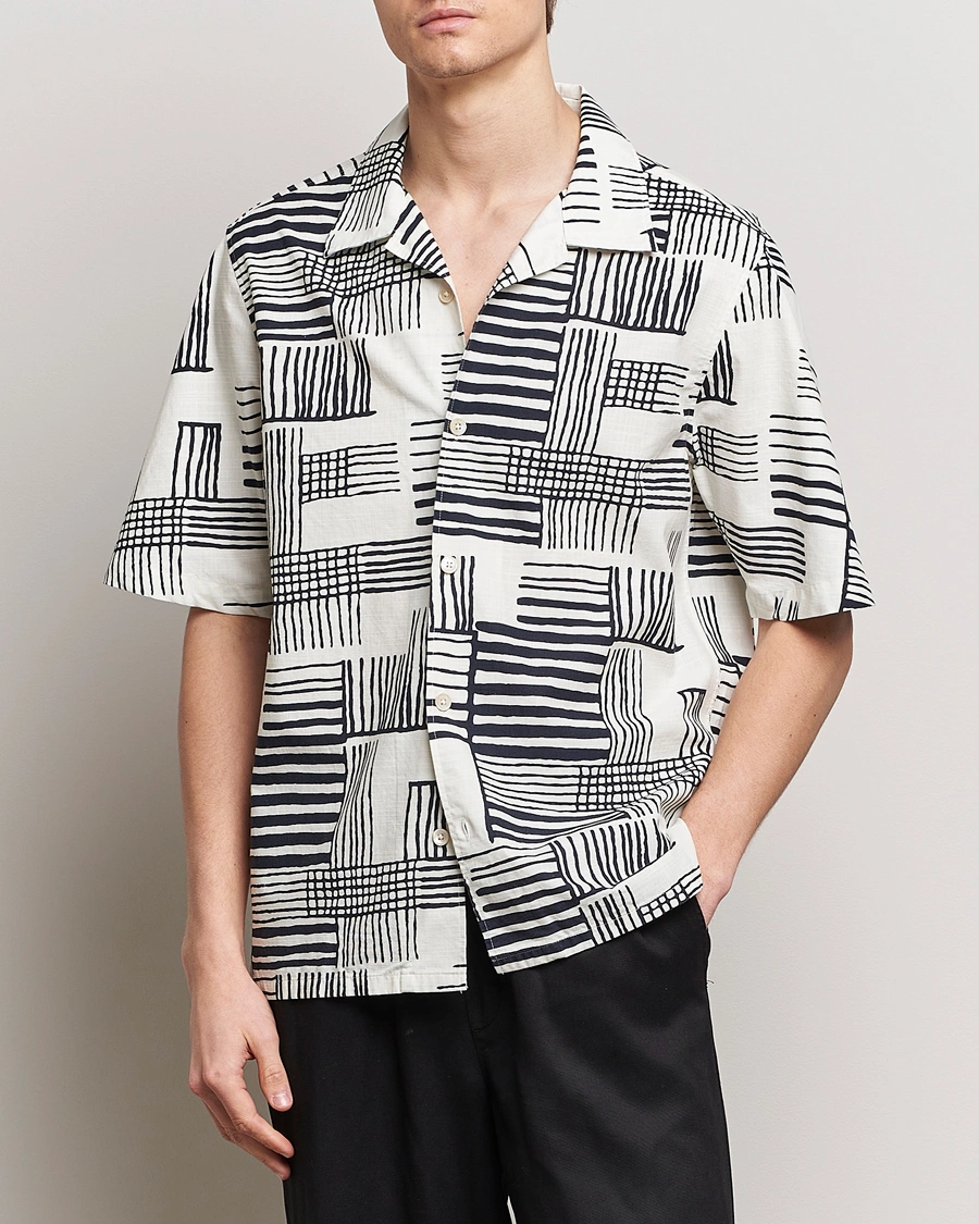 Homme | Chemises À Manches Courtes | NN07 | Ole Printed Short Sleeve Shirt Black Multi