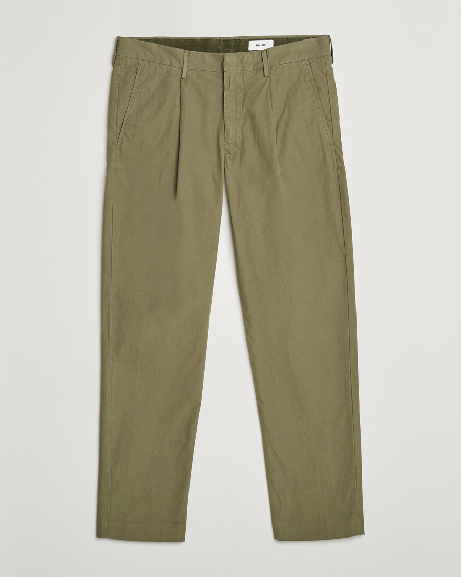 Homme | Pantalons | NN07 | Bill Cotton Trousers Capers Green