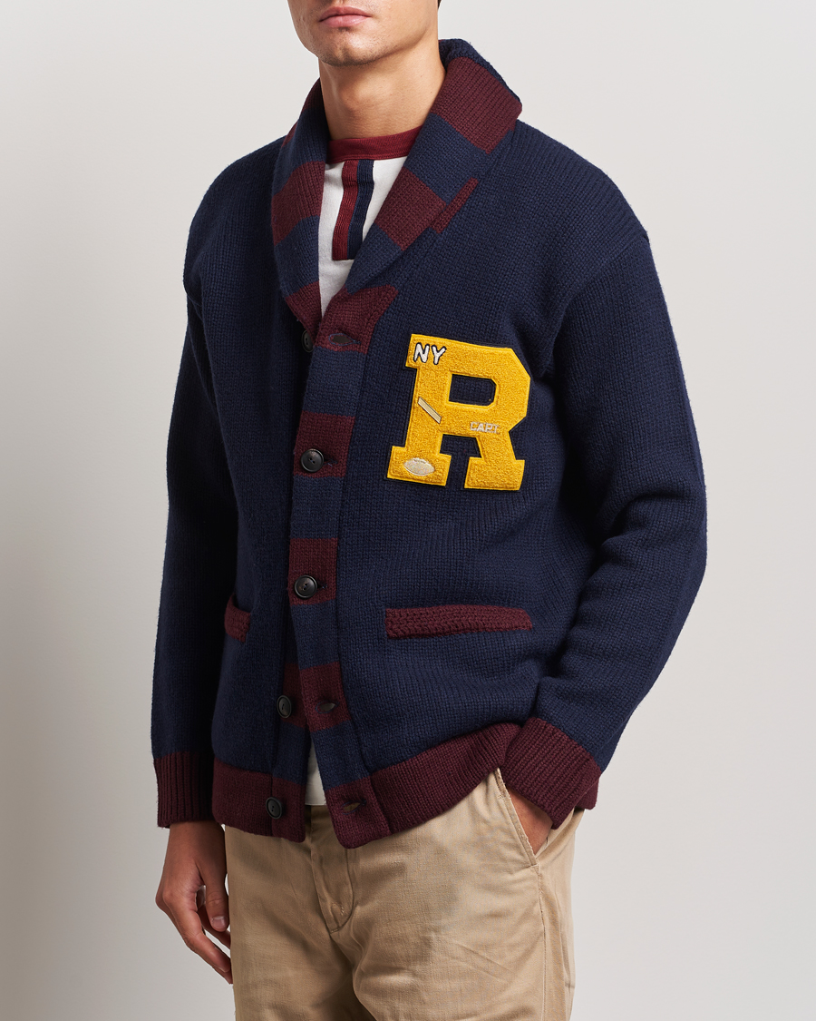Homme | Pulls Et Tricots | Polo Ralph Lauren | Varsity Wool Shawl Cardigan Aviator Navy Combo