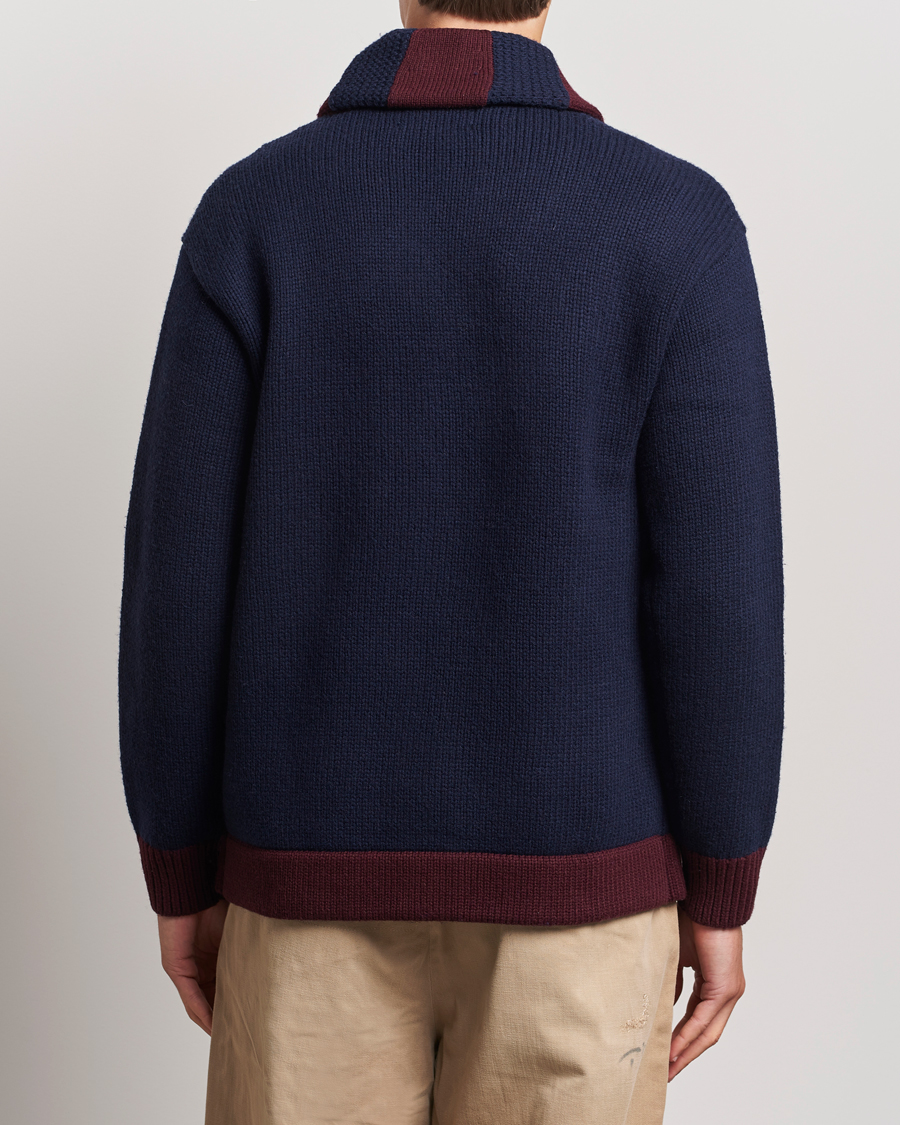 Homme | Pulls Et Tricots | Polo Ralph Lauren | Varsity Wool Shawl Cardigan Aviator Navy Combo