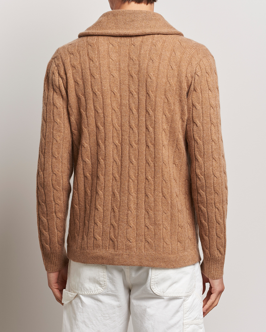 Homme | Pulls Et Tricots | Polo Ralph Lauren | Cashmere Cable Shawl Cardigan Brown Sugar Melange
