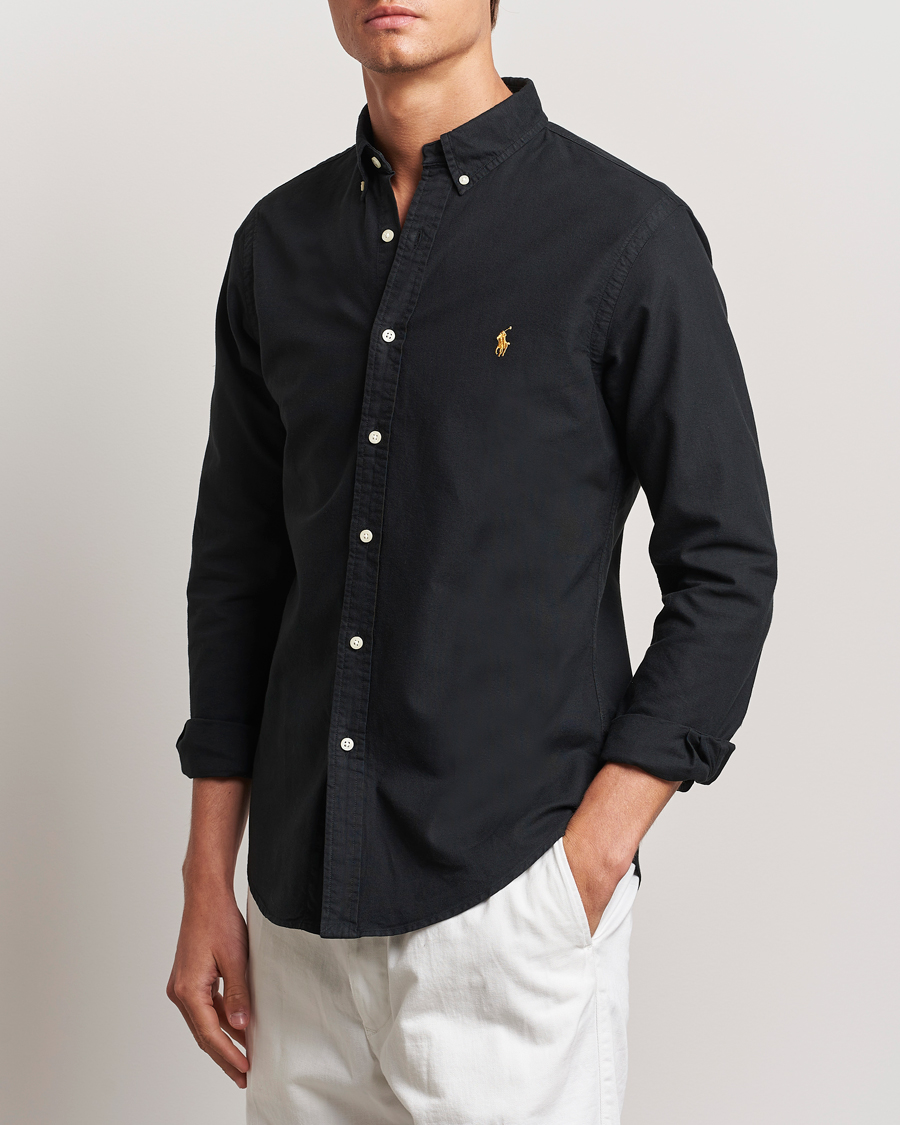 Homme |  | Polo Ralph Lauren | Slim Fit Oxford Shirt Polo Black