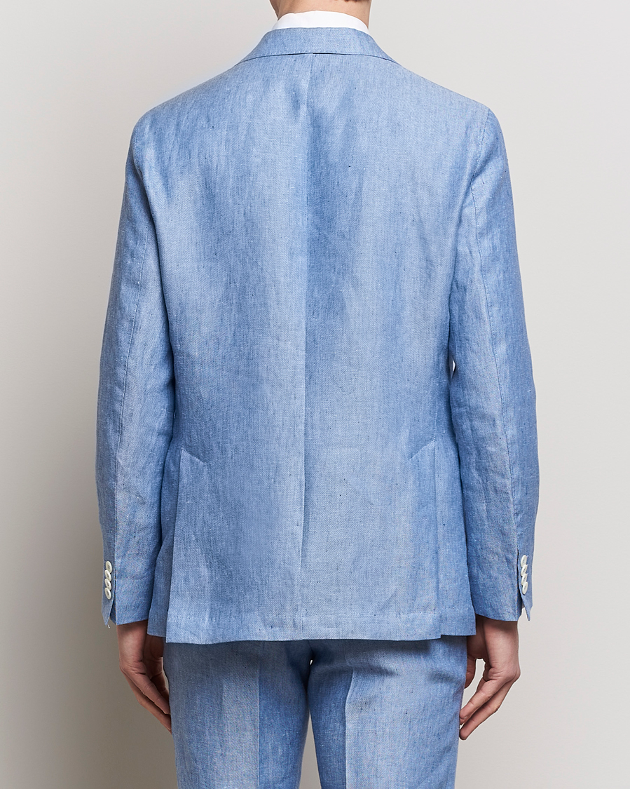 Homme | Blazers | Oscar Jacobson | Ferry Soft Linen Blazer Smog Blue
