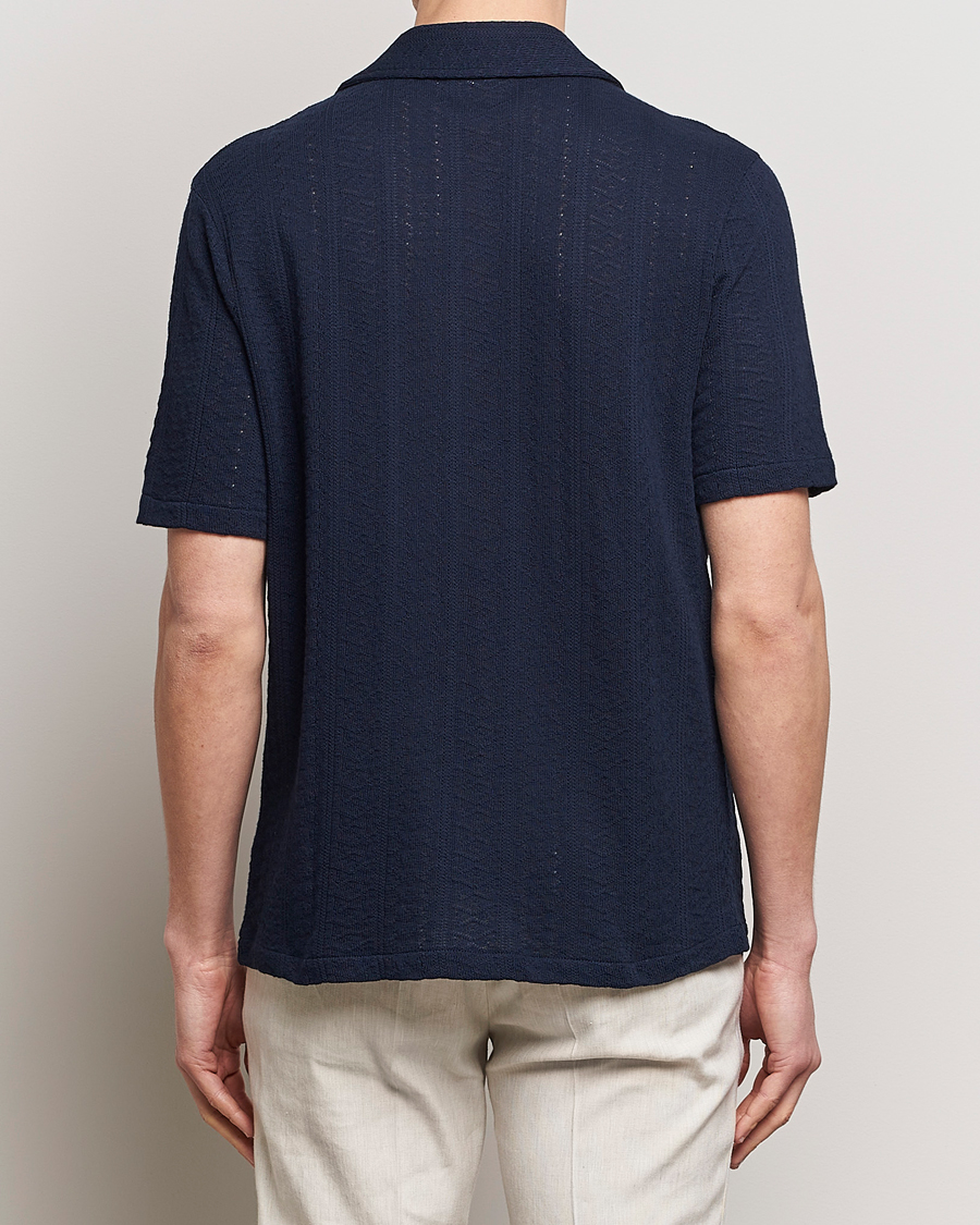 Homme | Chemises | Oscar Jacobson | Mattis Reg Knitted Shirt Navy