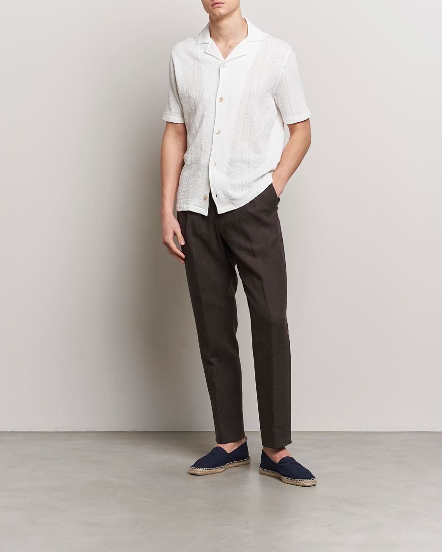 Homme | Chemises | Oscar Jacobson | Mattis Reg Knitted Shirt White