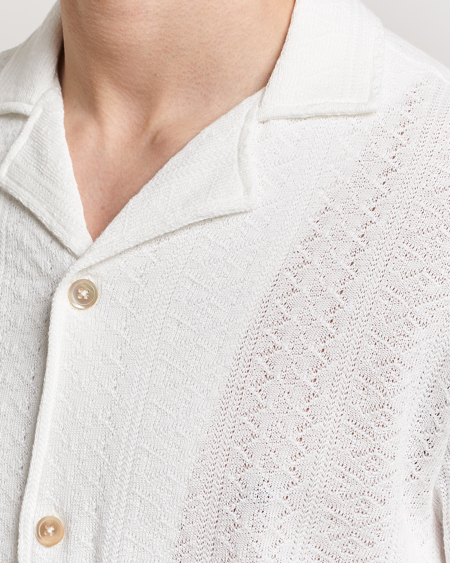 Homme | Chemises | Oscar Jacobson | Mattis Reg Knitted Shirt White