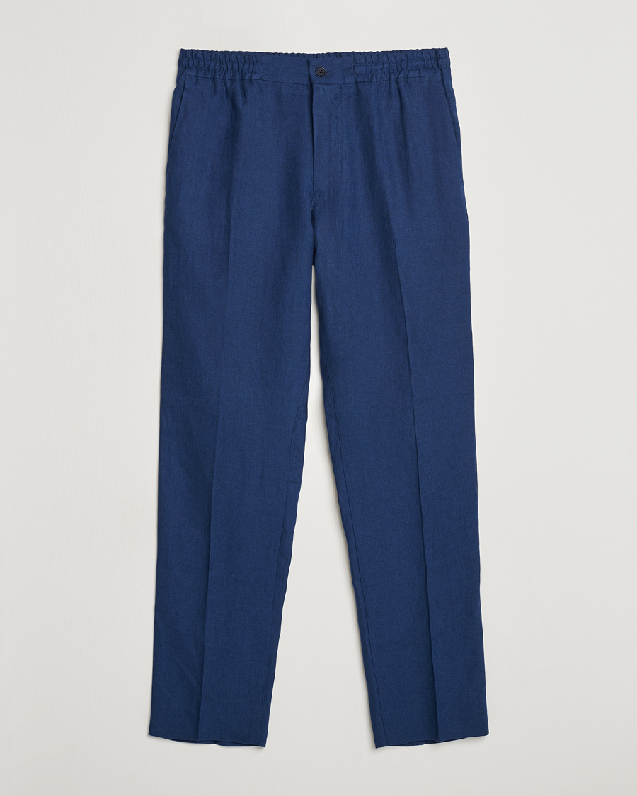 Homme | Pantalons | J.Lindeberg | Soren Linen Pants Estate Blue