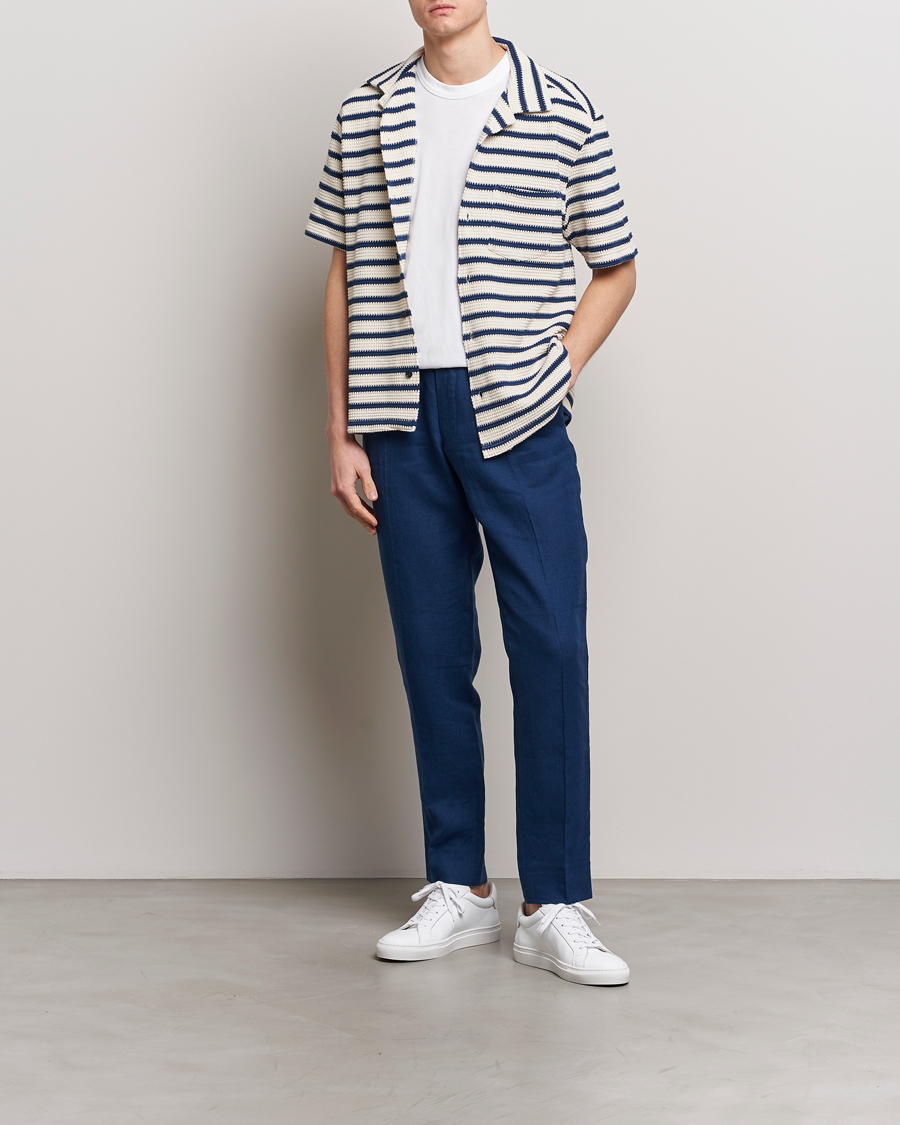 Homme | Pantalons | J.Lindeberg | Soren Linen Pants Estate Blue