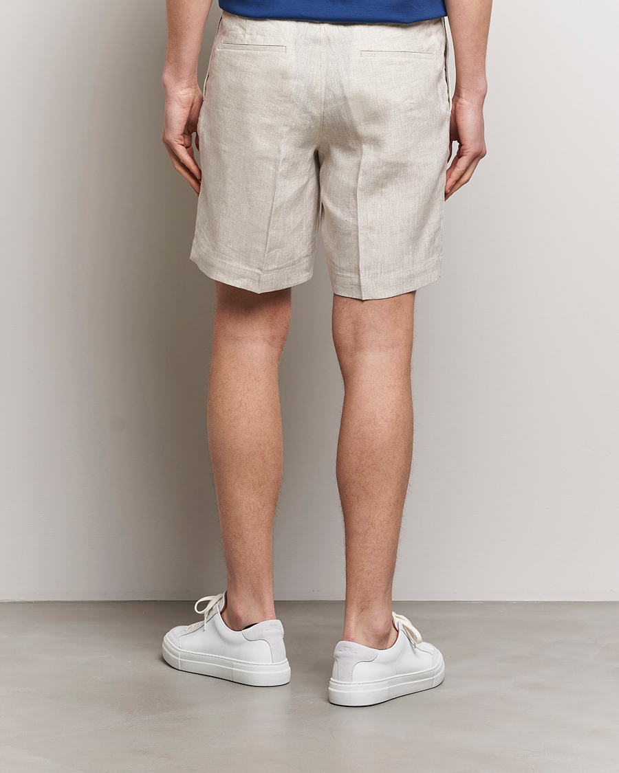 Homme | Shorts | J.Lindeberg | Baron Linen Shorts Safari Beige
