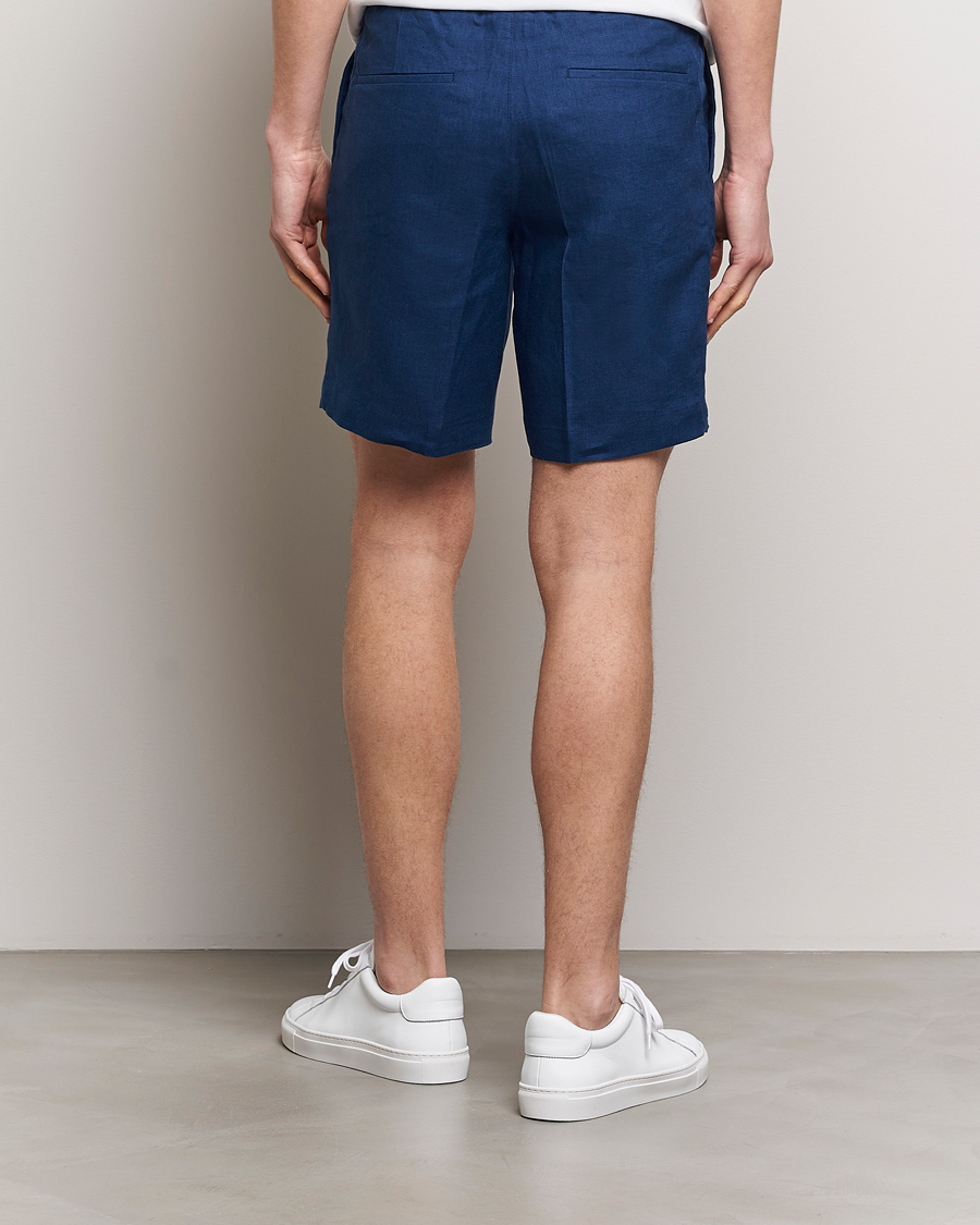 Homme | Shorts | J.Lindeberg | Baron Linen Shorts Estate Blue