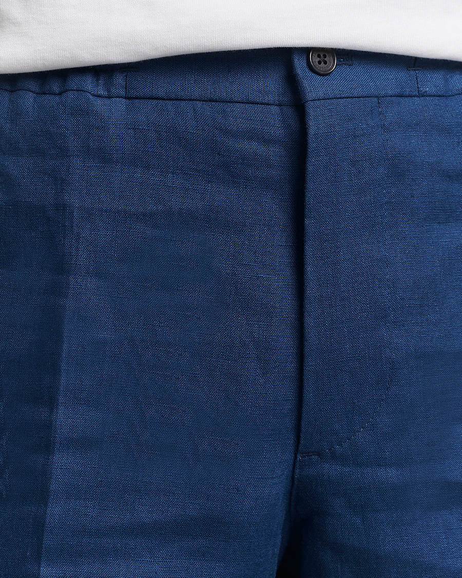 Homme | Shorts | J.Lindeberg | Baron Linen Shorts Estate Blue