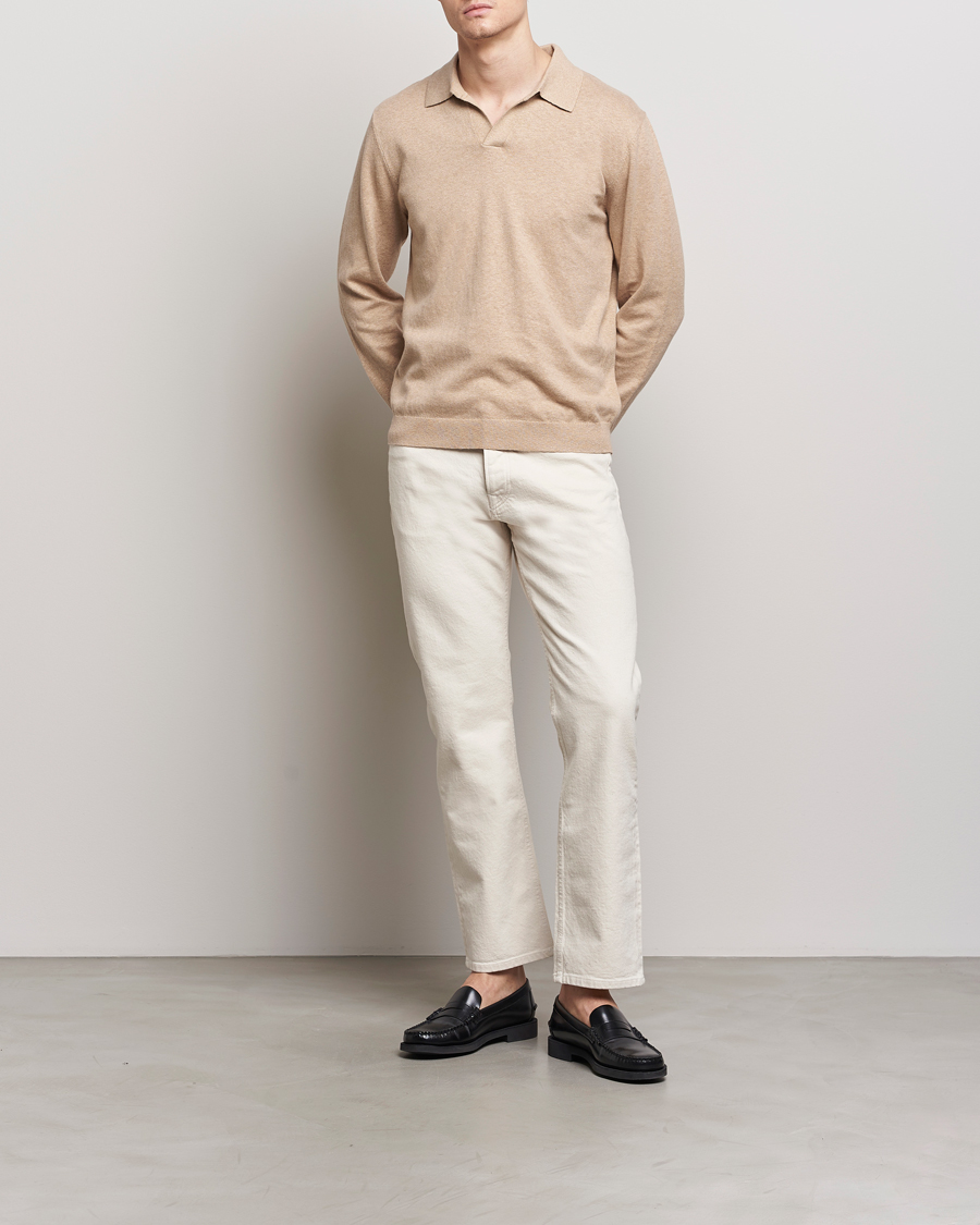Homme | Pulls Et Tricots | A Day's March | Manol Cotton Linen Polo Khaki