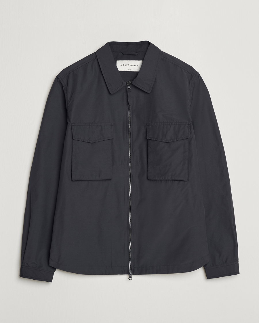 Homme | Chemises | A Day's March | Buxton Nylon Overshirt Black