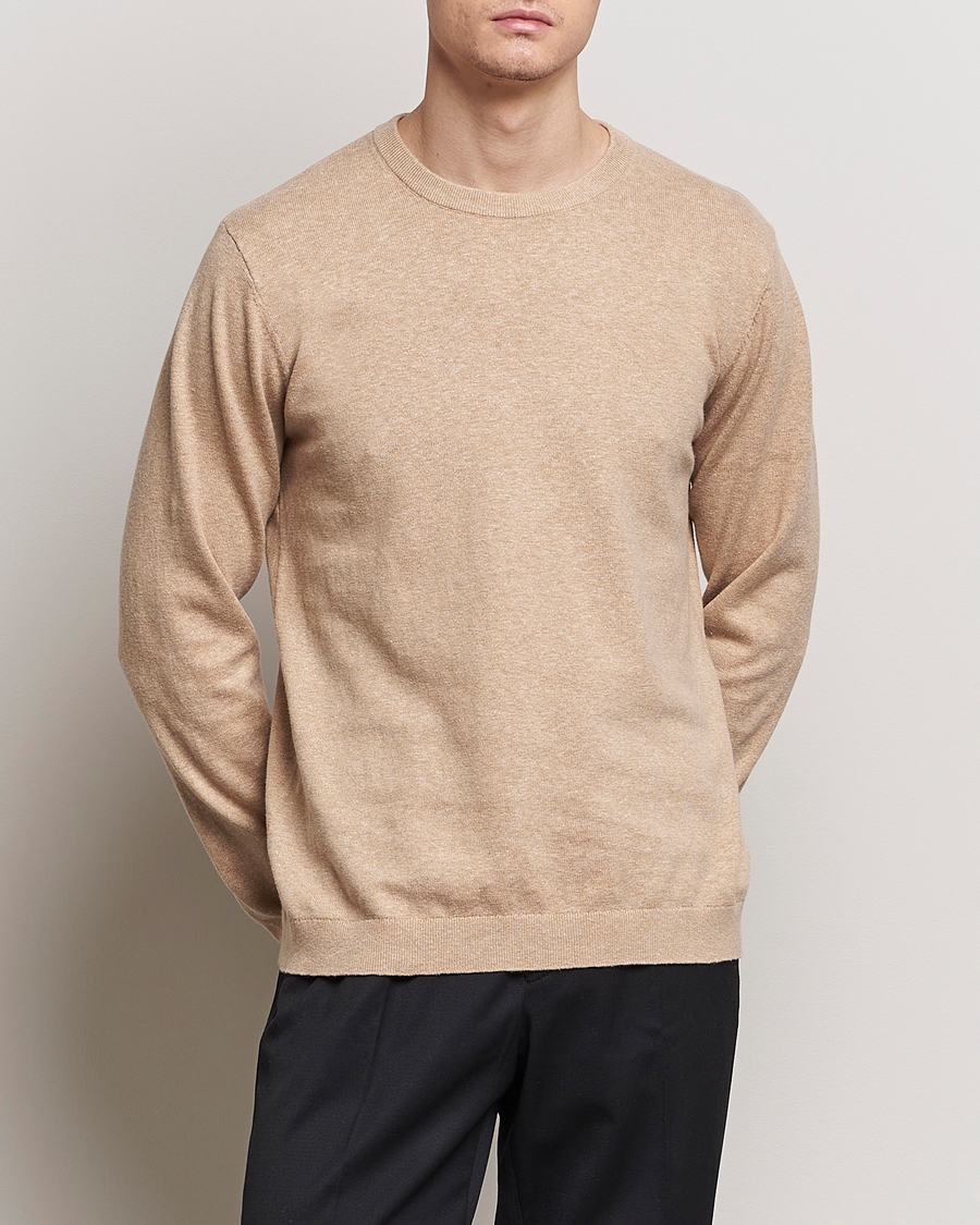 Homme | A Day's March | A Day's March | Alagon Cotton/Linen Crew Khaki