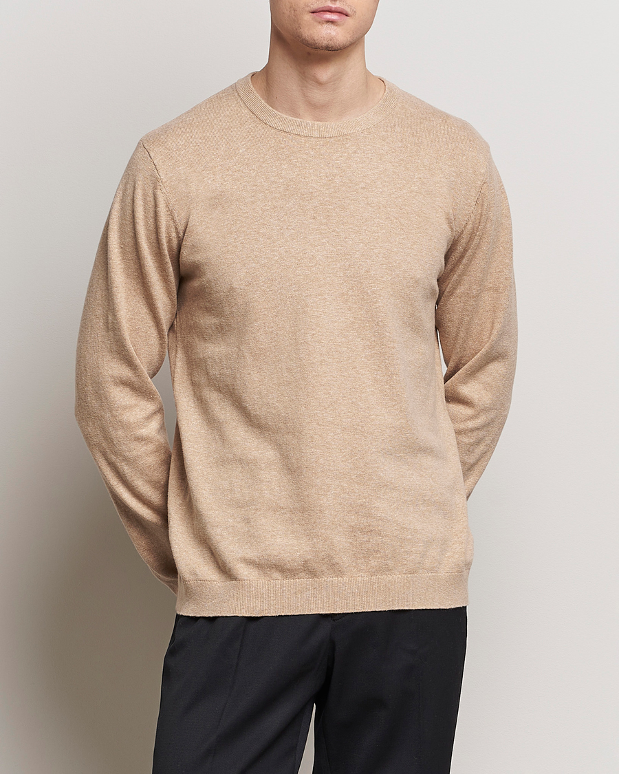 Homme | Pulls Et Tricots | A Day's March | Alagon Cotton/Linen Crew Khaki