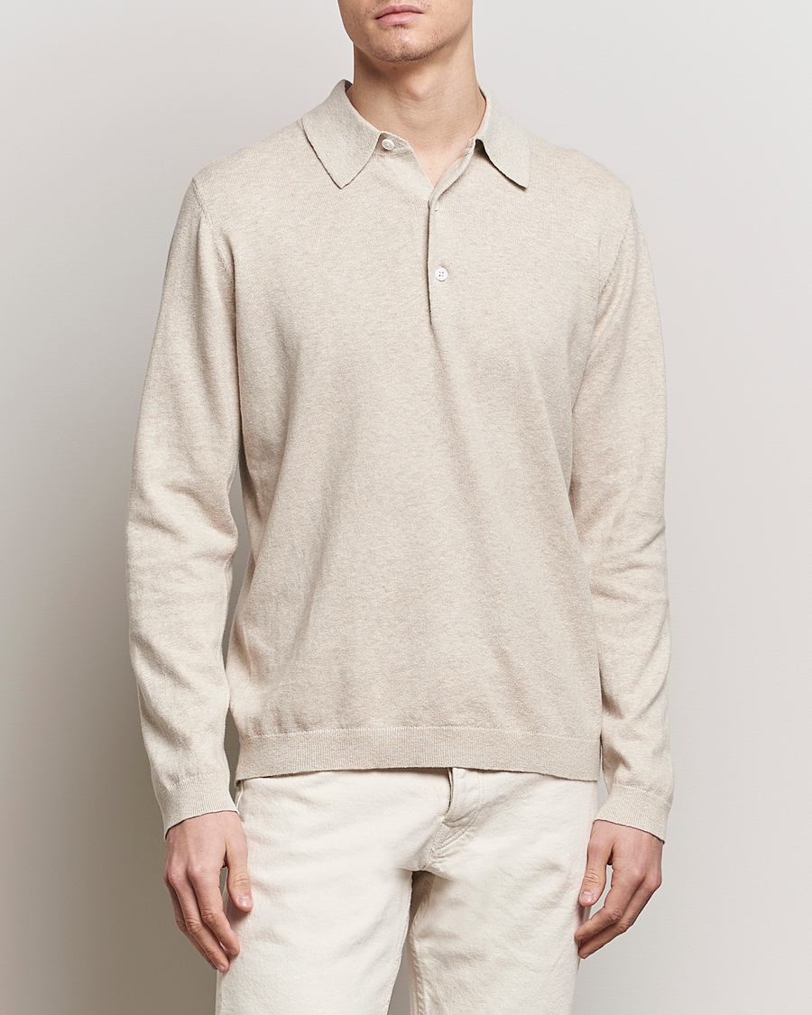 Homme | Pulls Et Tricots | A Day's March | Ambroz Cotton/Linen Polo Sand