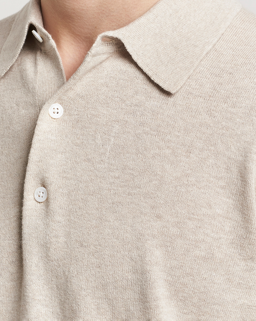 Homme | Pulls Et Tricots | A Day's March | Ambroz Cotton/Linen Polo Sand