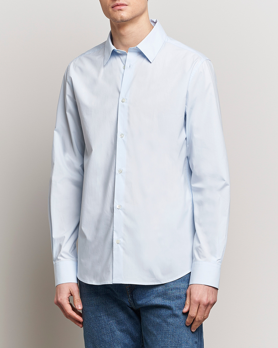 Homme | Chemises | A Day's March | Tipton Poplin Shirt Sky Blue