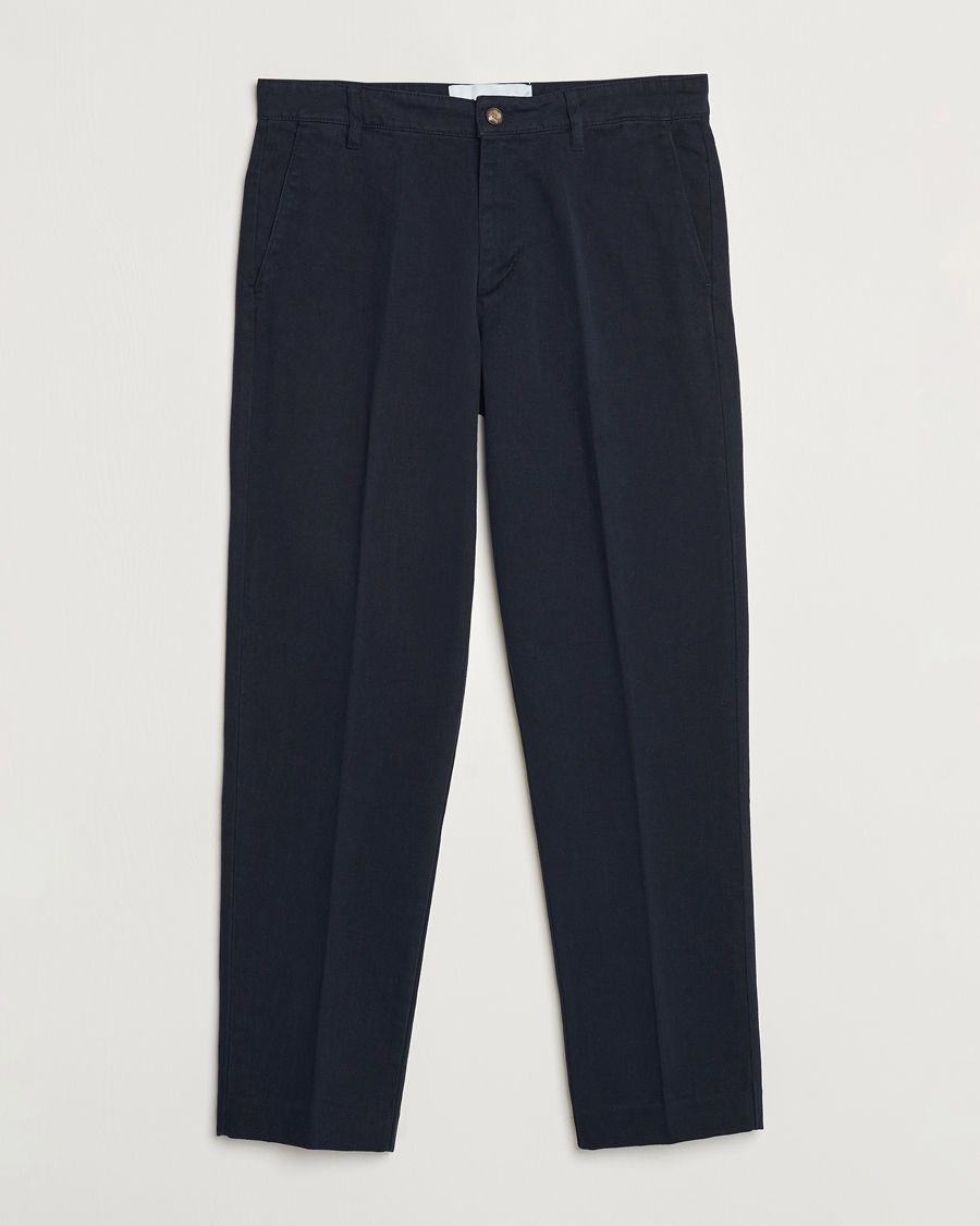 Homme | Pantalons | A Day's March | Miller Cotton/Lyocell Trousers Navy