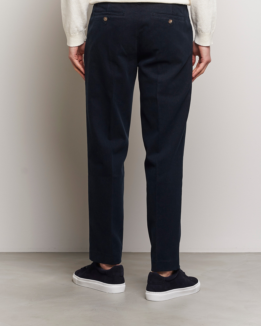 Homme | Pantalons | A Day's March | Miller Cotton/Lyocell Trousers Navy