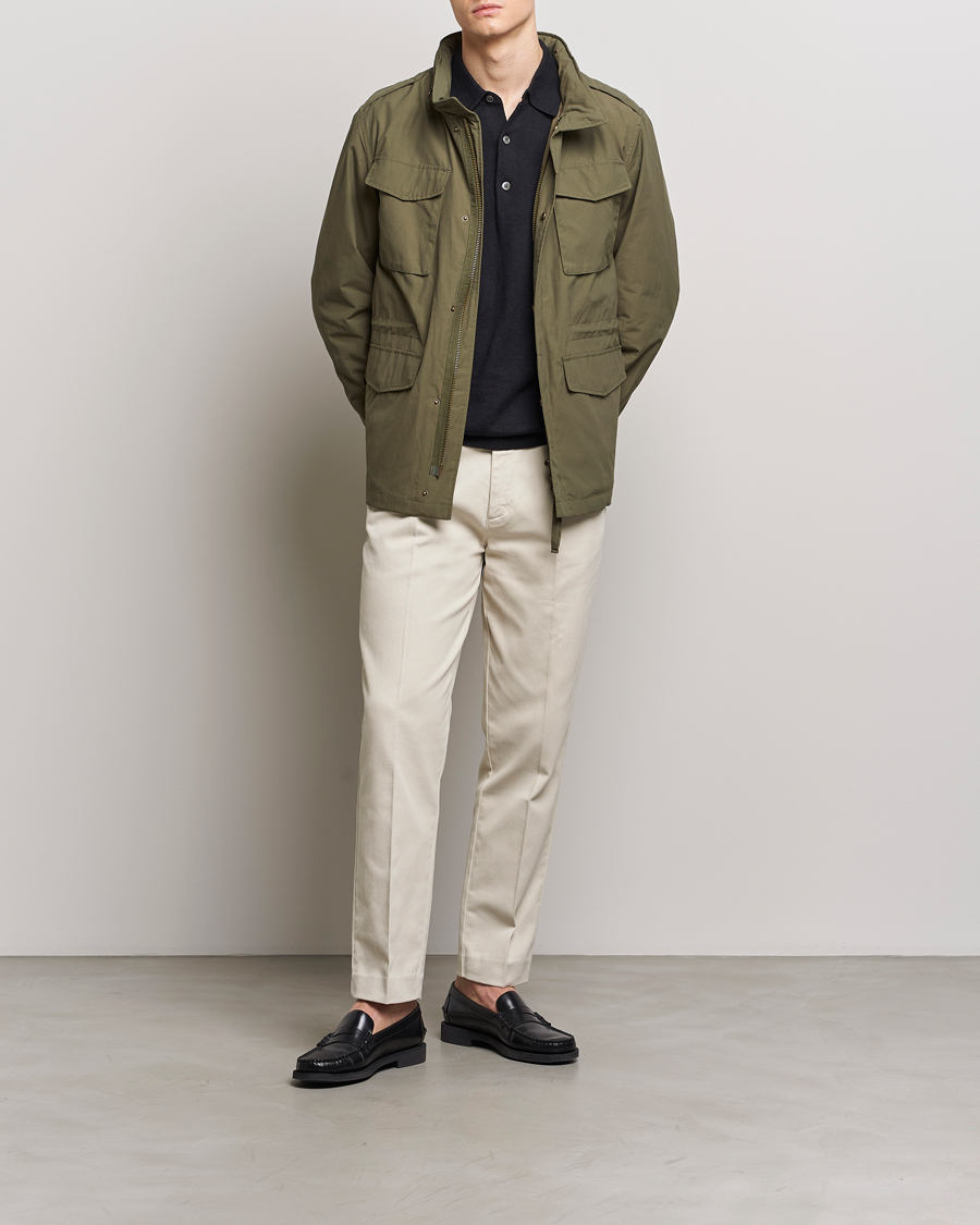 Homme | Pantalons | A Day's March | Miller Cotton Lyocell Trousers Oyster