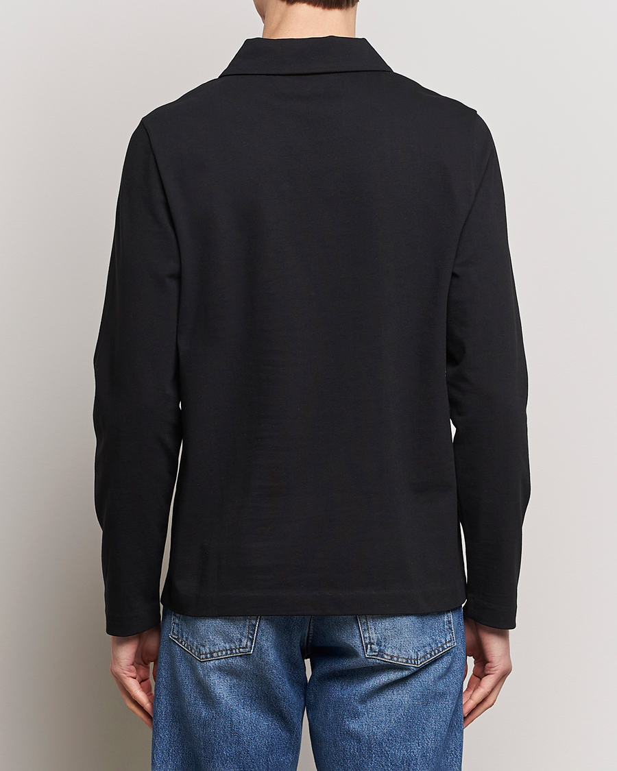 Homme | Pulls Et Tricots | A Day's March | Branford Long Sleeve Polo Black