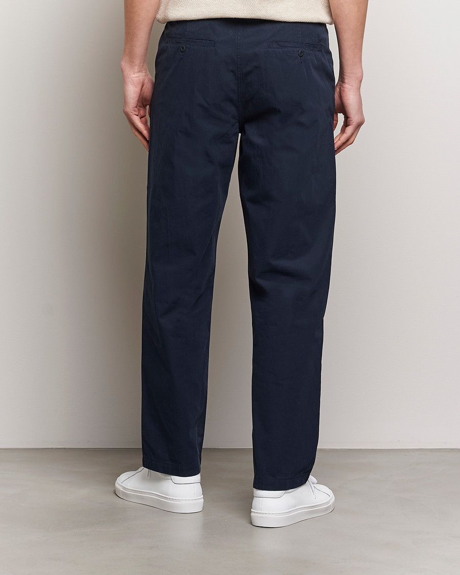 Homme | Pantalons | A Day's March | Redwood Light Cotton Trousers Navy