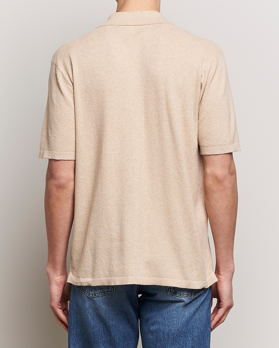 Homme | Chemises | A Day's March | Yamu Knitted Herringbone Shirt Oyster