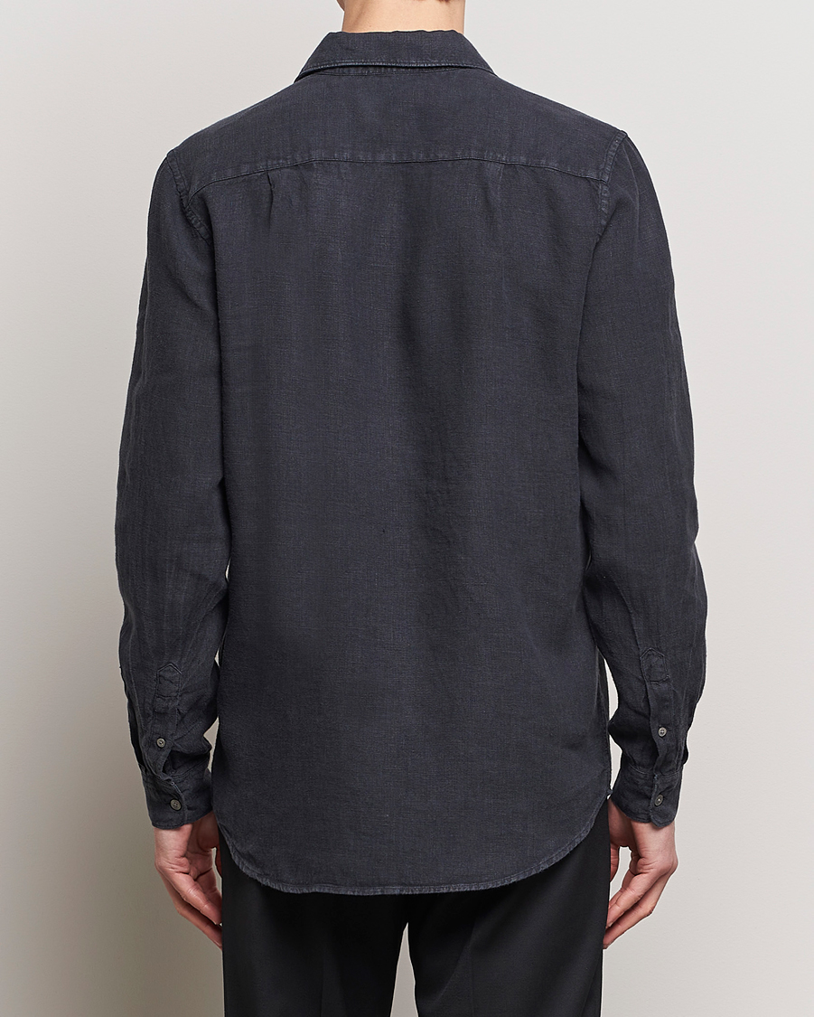 Homme | Chemises | A Day's March | Abu Linen Shirt Off Black