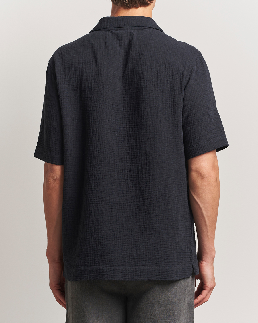 Homme | Chemises | A Day's March | Clapton Structured Cotton Shirt Off Black