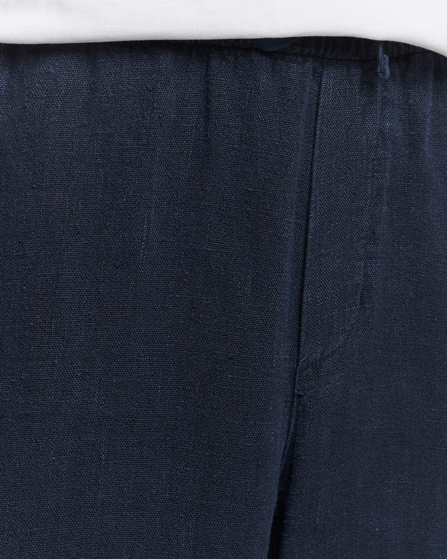 Homme | Pantalons | A Day's March | Tamiat Drawstring Linen Trousers Navy
