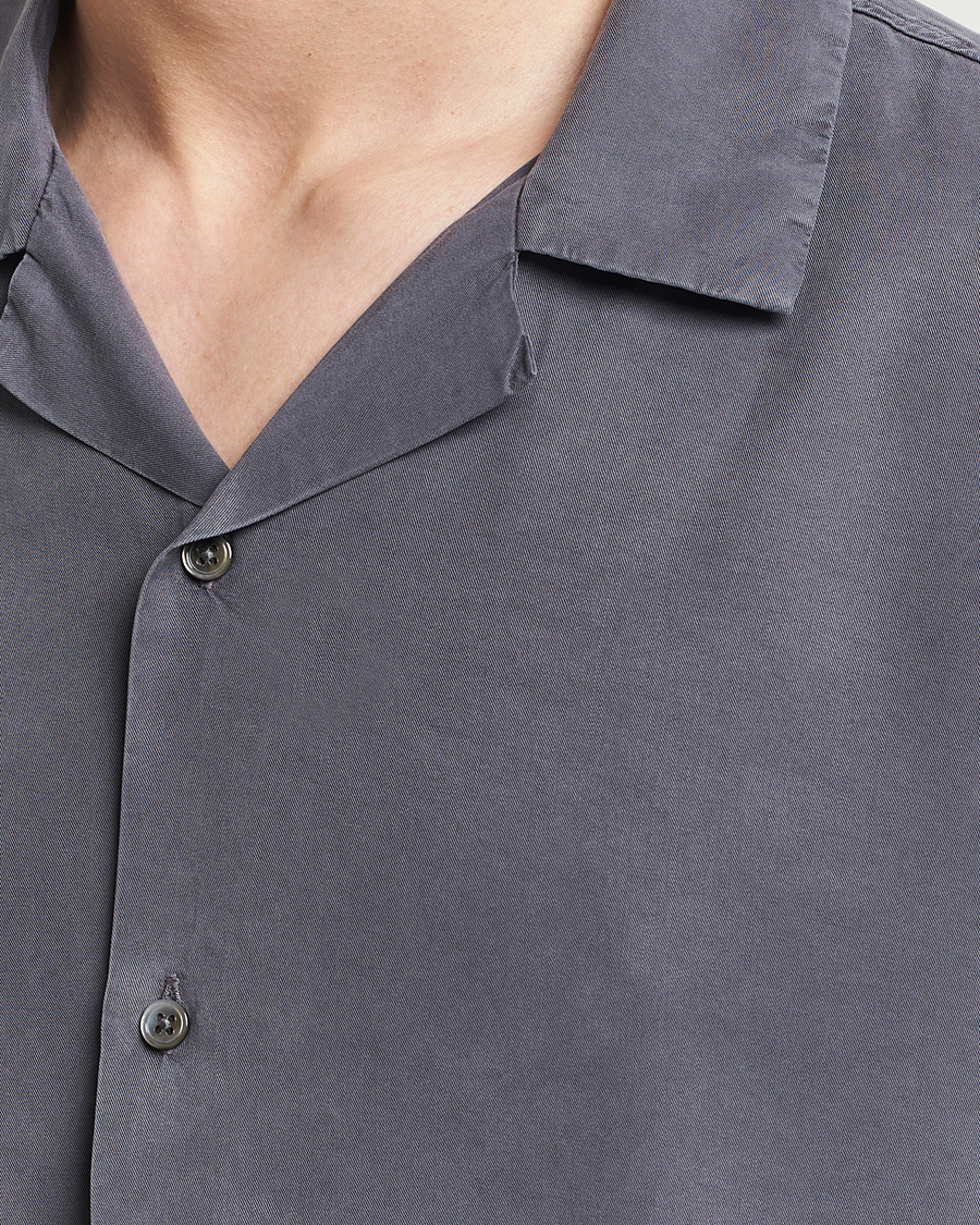 Homme | Chemises | A Day's March | Chase Camp Collar Lyocell Shirt Dark Grey