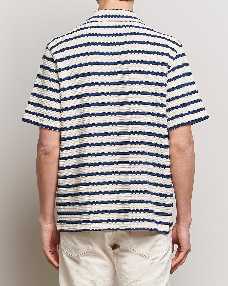 Homme | Chemises | J.Lindeberg | Tiro Resort Stripe Shirt Estate Blue